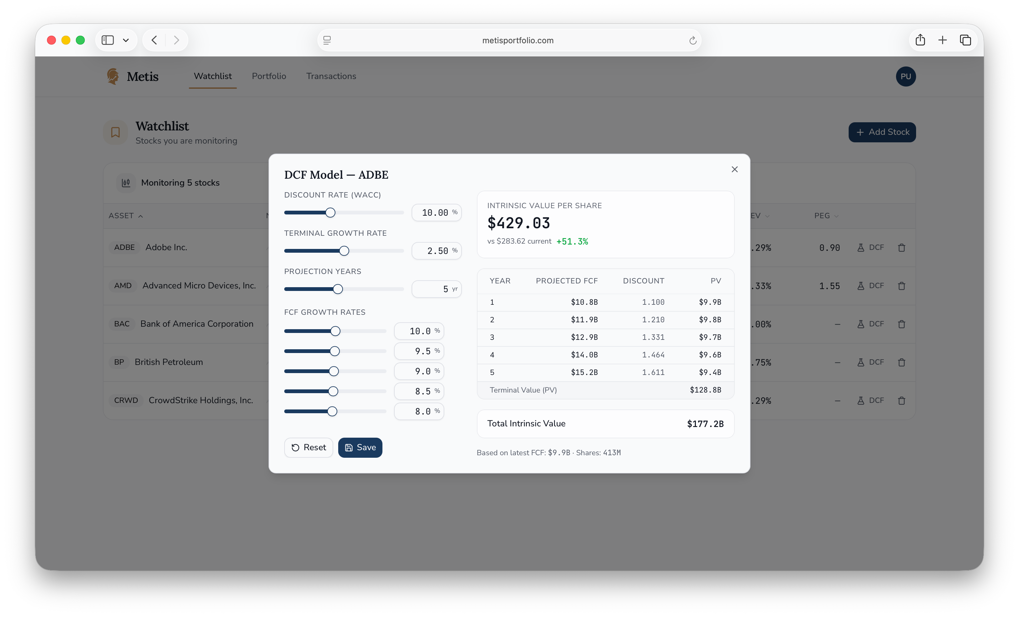 Metis portfolio overview with unified holdings view, real-time valuations, and multi-currency support